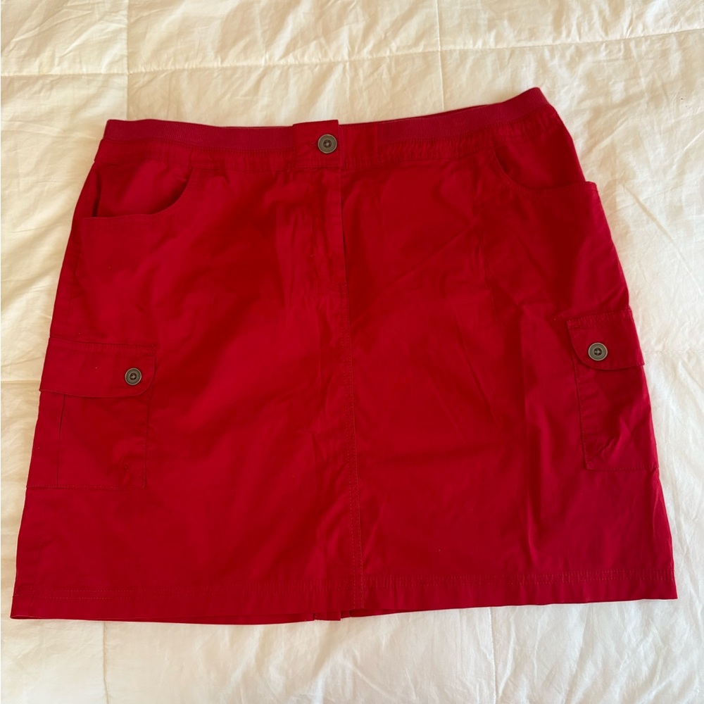 Chico's Vibrant Red Mini Skirt